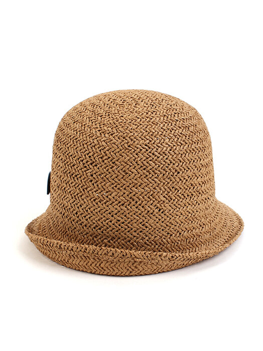 French Paper Brown Cloche Hat 여름페도라