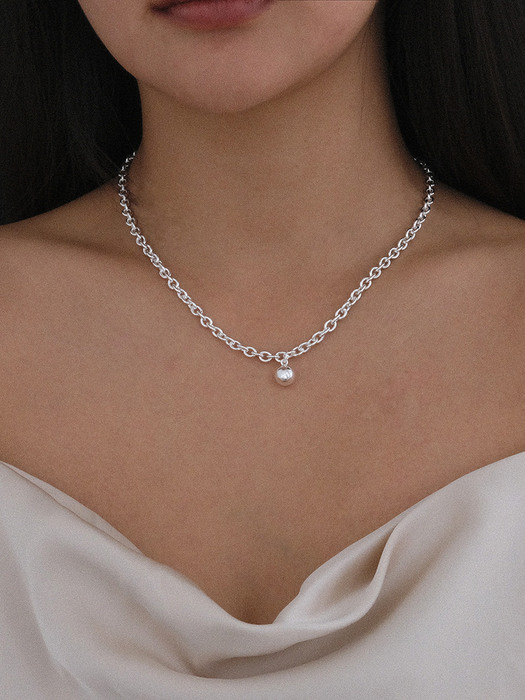Classic Chain Ball Necklace (silver925)