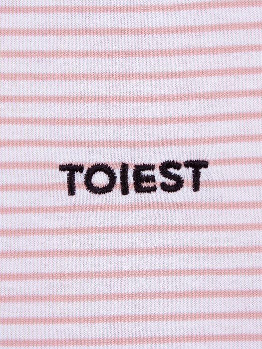 스트라이프 티셔츠 핑크