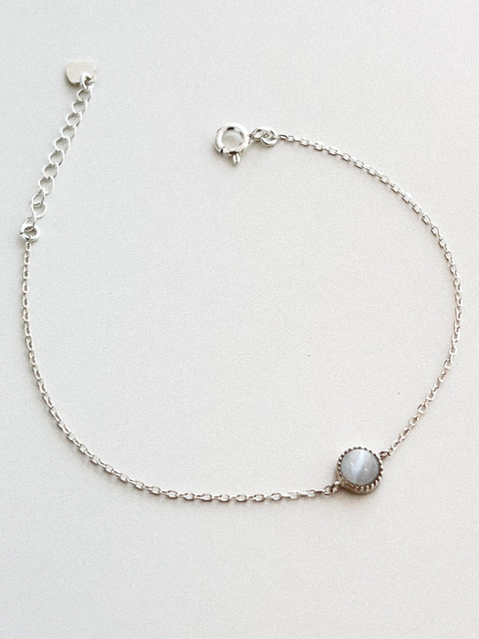 Silver925 Mini Stone bracelet_white