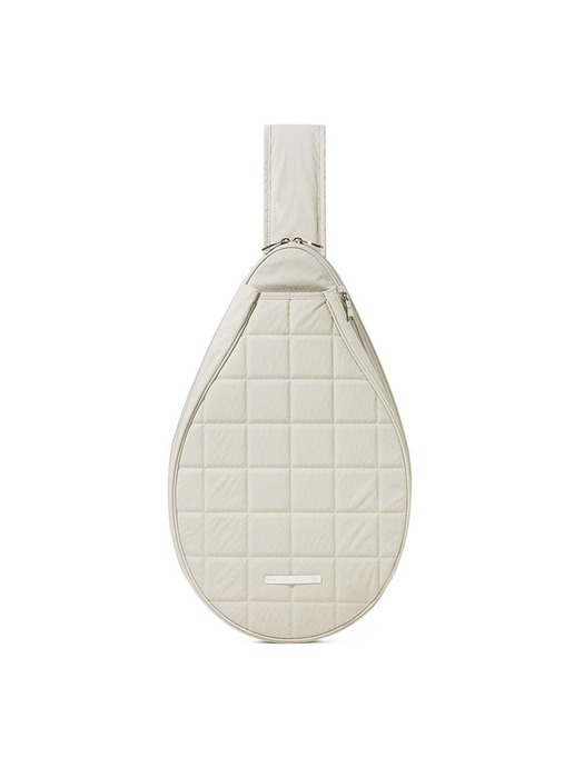 LOVEFORTY QUILTING RACKET BAG BEIGE GRAY