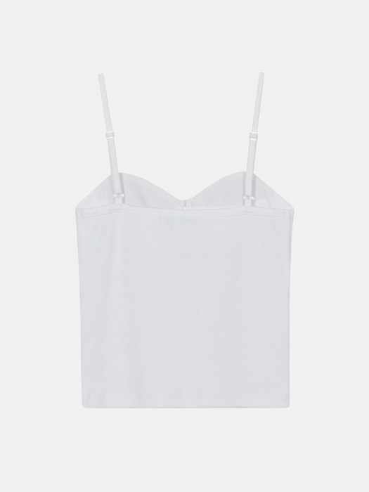 binding button camisole (white)