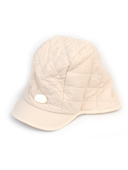 Quilting Ivory Trooper Hat 귀달이모자