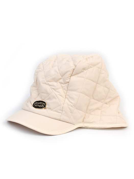 Quilting Ivory Trooper Hat 귀달이모자