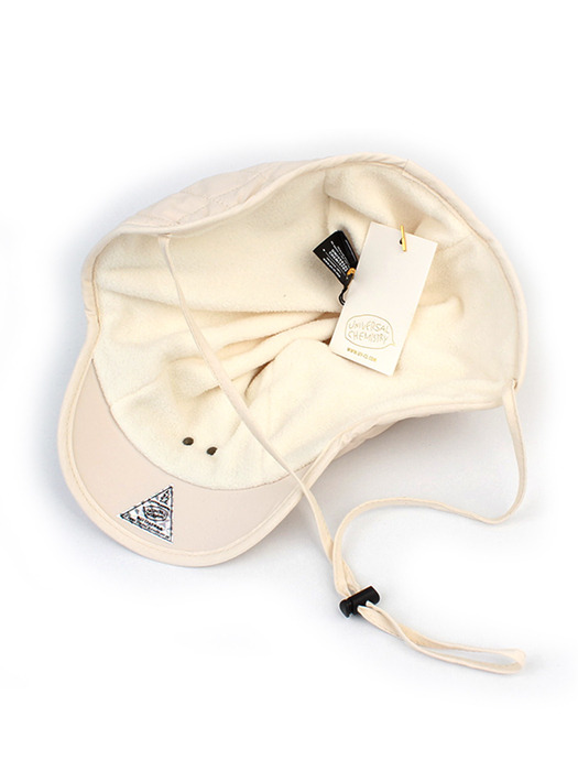 Quilting Ivory Trooper Hat 귀달이모자