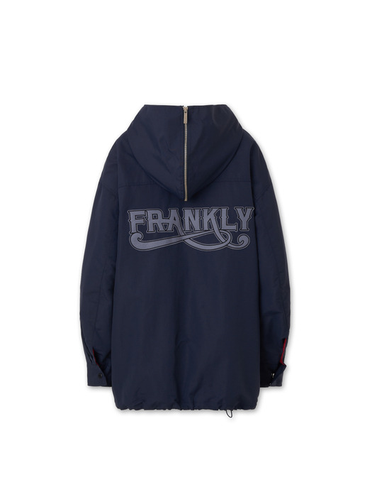 Frankly Hood Point Nylon Jacket, Navy