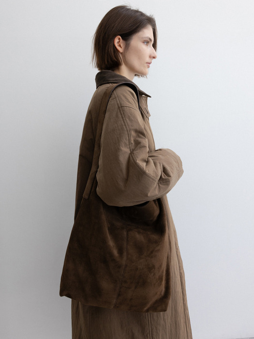 padded single coat (brown)