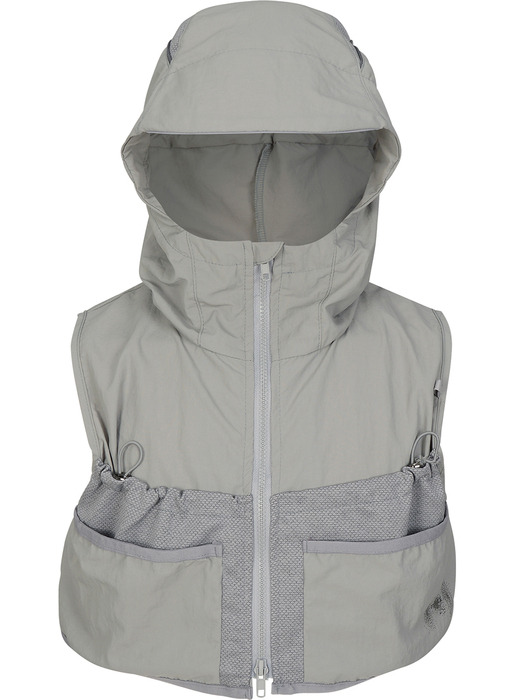 Utility Hooded Vest (FL-045_Gray)