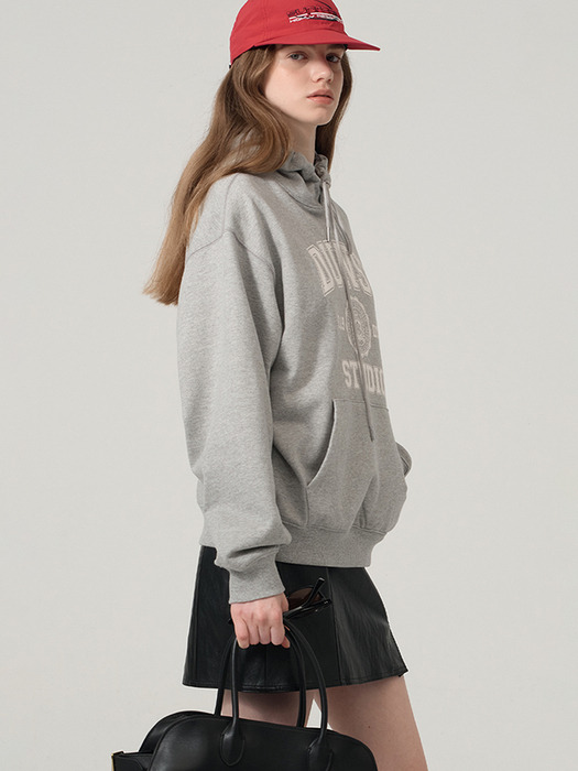 UNISEX CLASSIC LOGO HOODIE MELANGE GREY_UDTS4A114G2