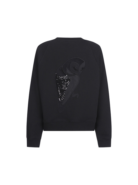 [Atelier] Back Chouette Embroidered Sweatshirt_LFTAS24850BKX