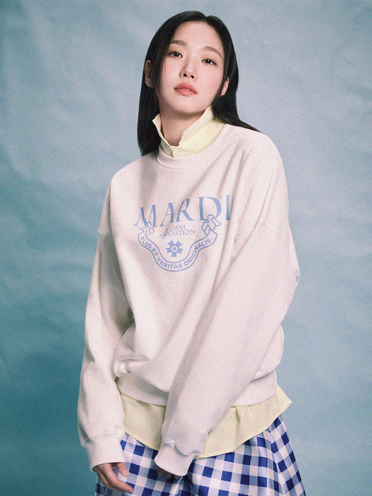 SWEATSHIRT GRAND ALUMNI CLASSIQUE_WHITE SKY