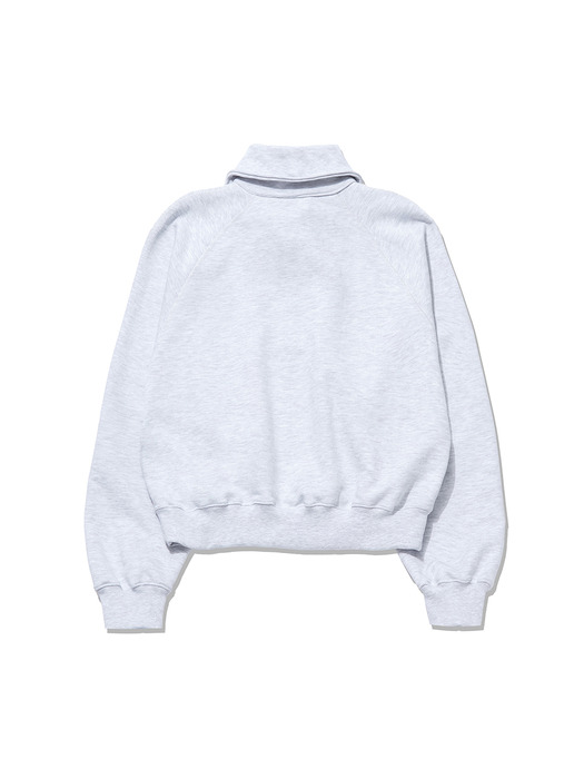 Logo Half Sweat Zip up - Melange