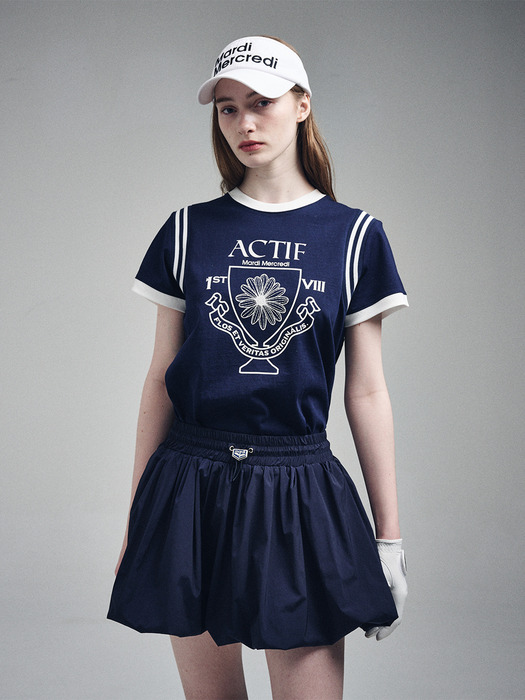 COLOR BLOCK T SHIRT CHAMPION CUP ACTIF_NAVY IVORY