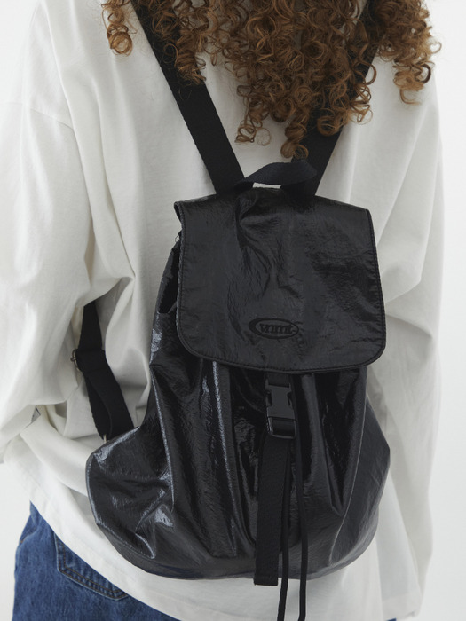 Shine mini string backpack_black