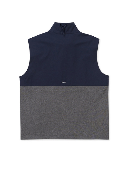 [24SS clove] Club Half Zip Vest (Navy)