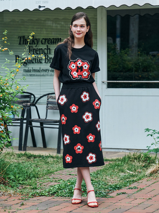 MET flower skirt black