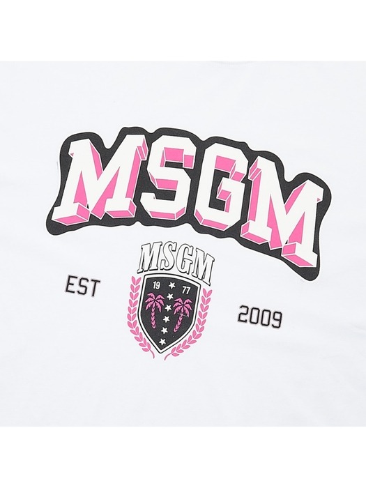 MSGM 남성 로고 프린트 코튼 티셔츠 3440MM184 237002 01