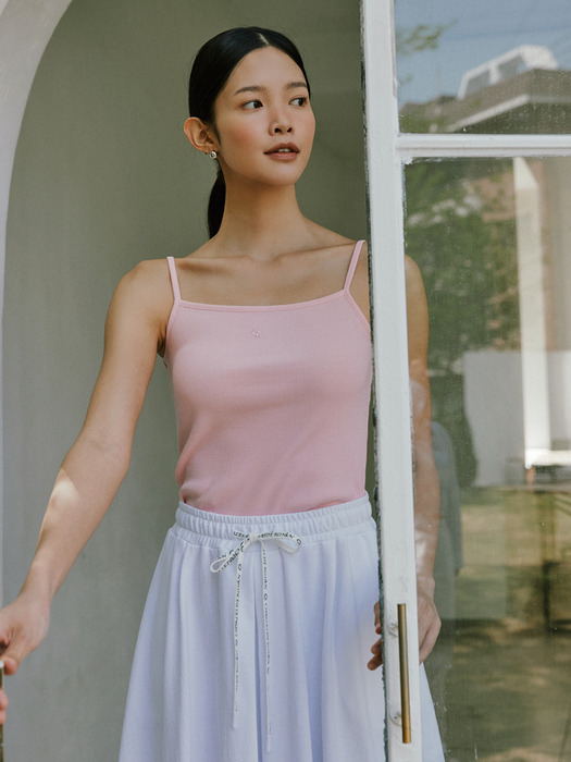 24 summer Basic cotton sleeveless top_Light pink