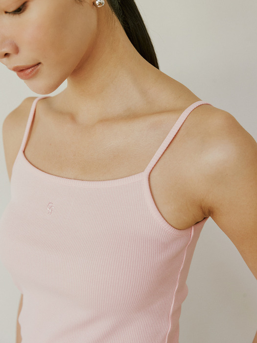 24 summer Basic cotton sleeveless top_Light pink