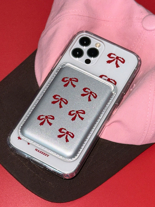 [MagSafe] ribbon pattern(red) (젤하드)