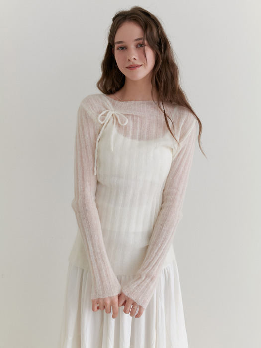 [단독]Dearest mohair knit (ivory)