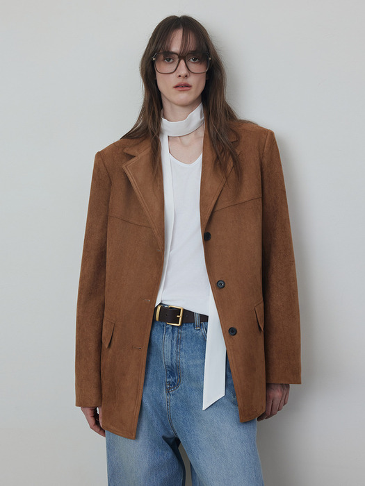 Suede Standard Fit Single Jacket