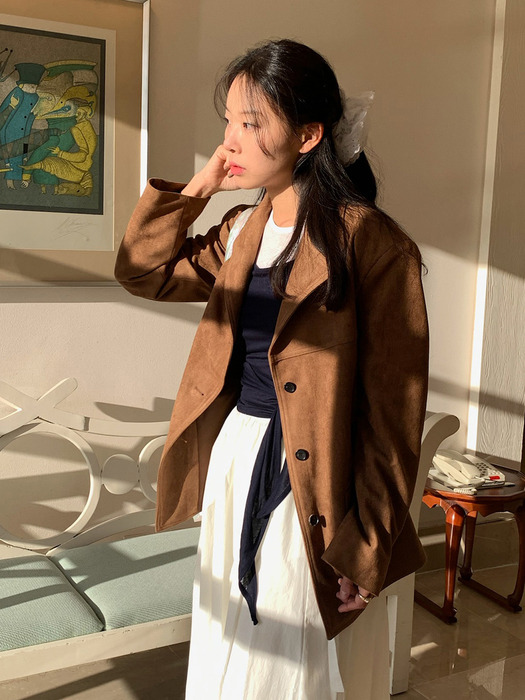 Suede Standard Fit Single Jacket