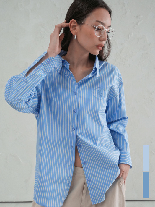 Ciel Unbalance Stripe Shirt - 2COL