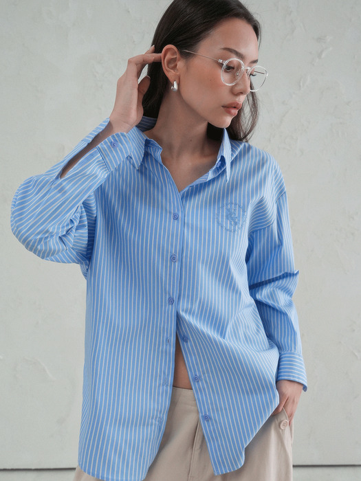 Ciel Unbalance Stripe Shirt - 2COL