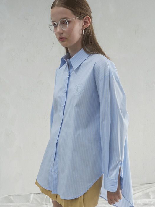 Ciel Unbalance Stripe Shirt - 2COL