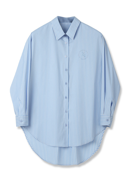 Ciel Unbalance Stripe Shirt - 2COL