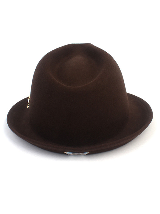 BU Brown Short Wool Fedora 울페도라