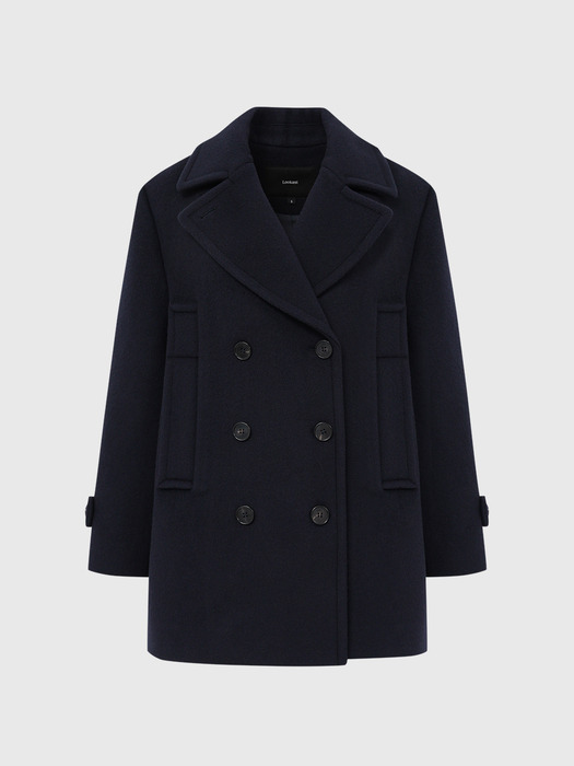 니야 울 하프 피코트_네이비 / NIYA WOOL HALF PEACOAT_NAVY