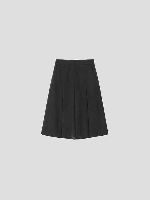 [단독]MELAN WOOL BOX PLEATS CULOTTES PANTS (2COLORS)