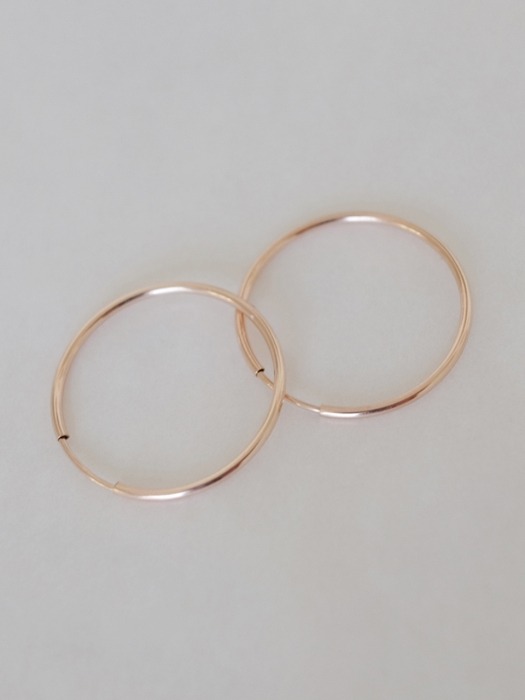 Rose Goldfilled 24mm Pipe Earring