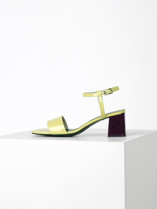 COLOR POINT SANDAL - YELLOW + WINE