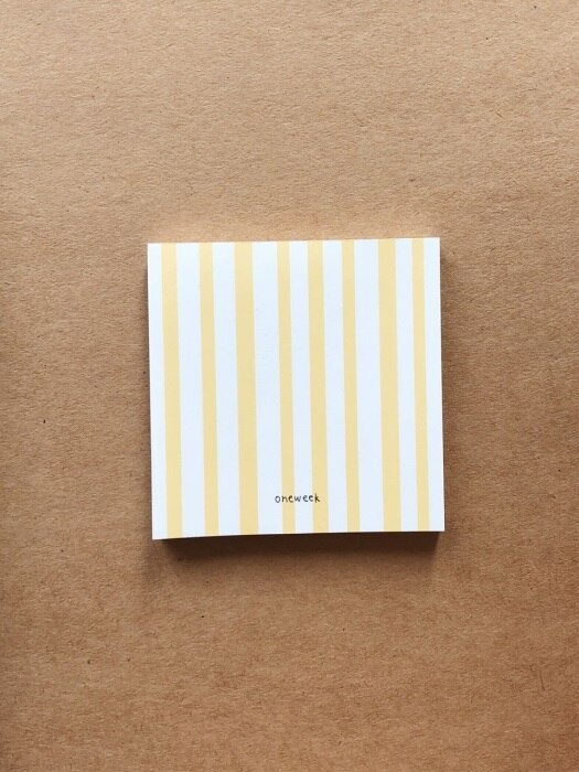 Memo pad - yellow stripes
