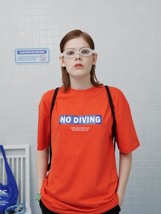 No diving tshirt-orange