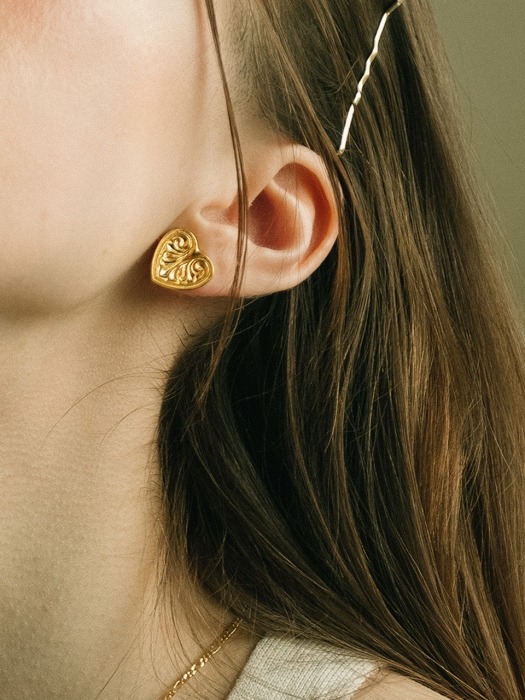 Classic heart earrings (925 silver)