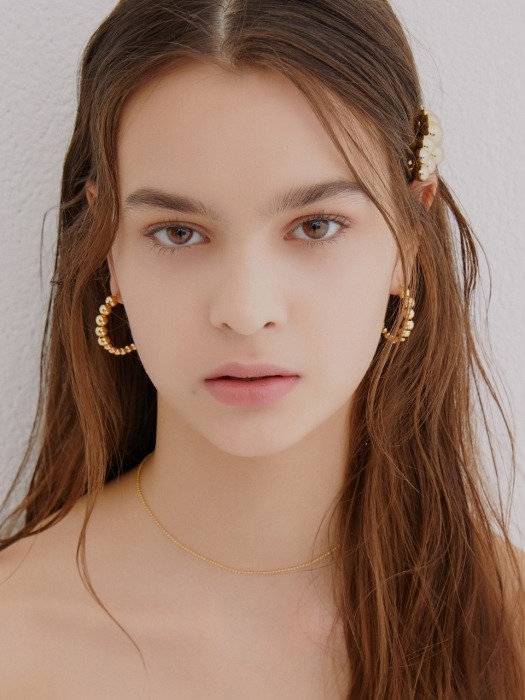Gold Ball Ring Earrings