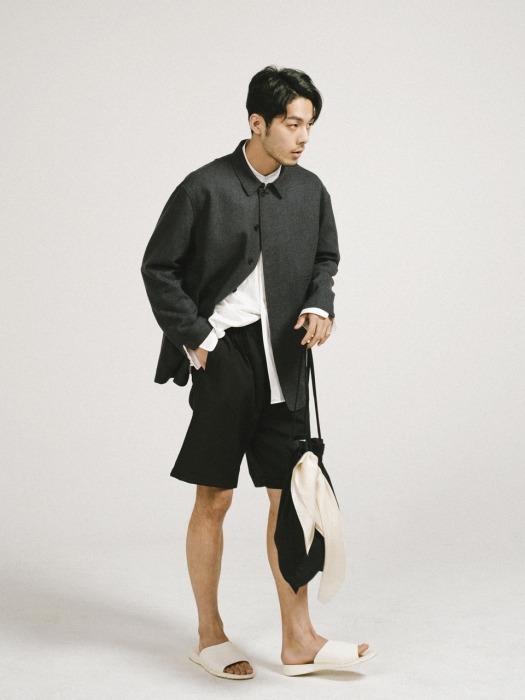 Summer Wool Slip Jacket / Grey