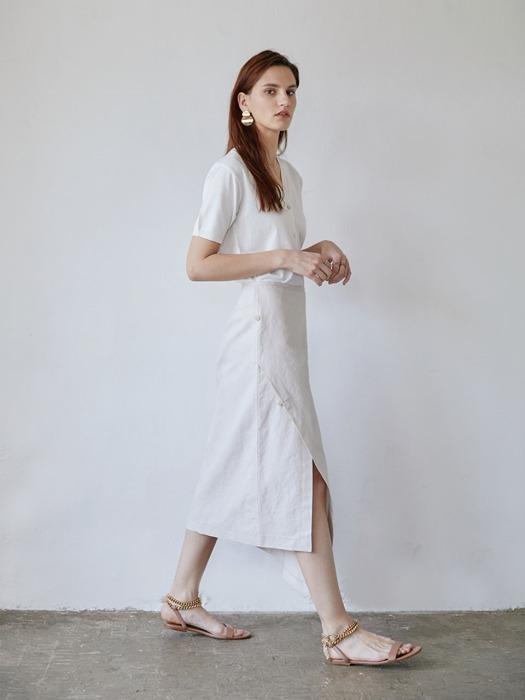 Natural Linen Two-way skirt