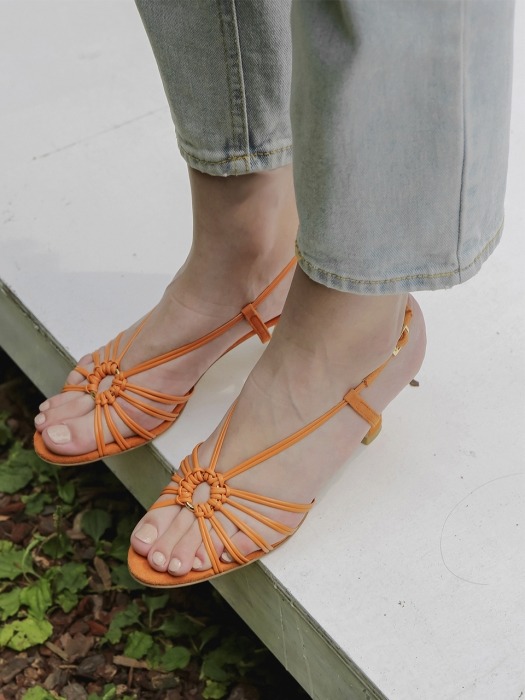 String-ring Sandals_Orange