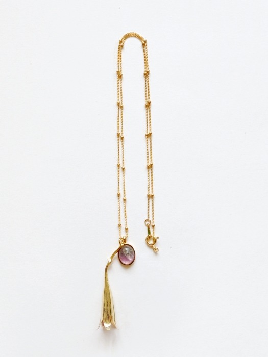 Dewy Flower Necklace (Gold)