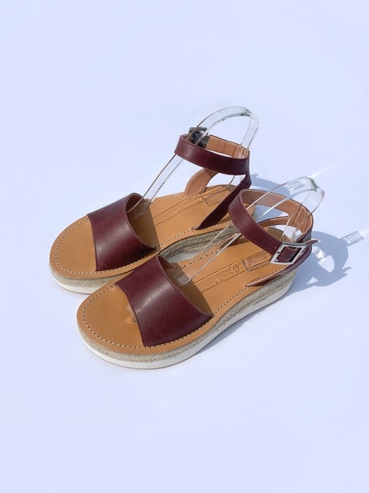 double strap espadrille platform sandal