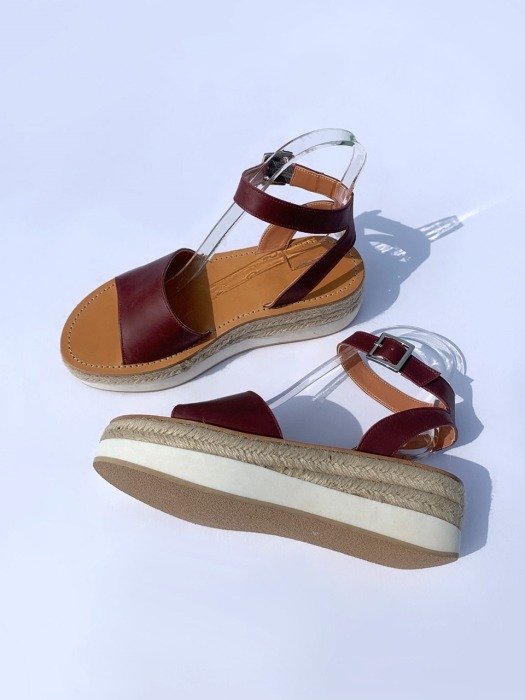 double strap espadrille platform sandal