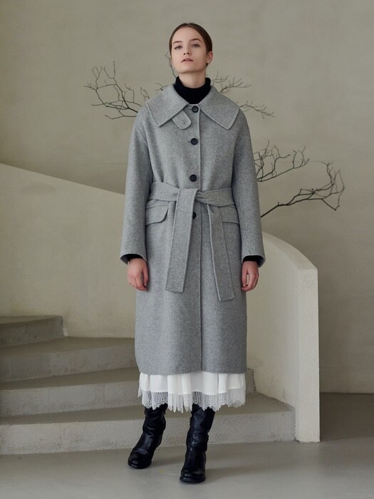 [단독] WOOL BLEND WIDE BALMACAAN HANDMADE COAT