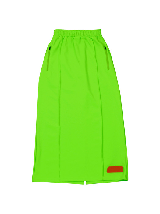 Jersey Pencil Skirt (Neon Green)