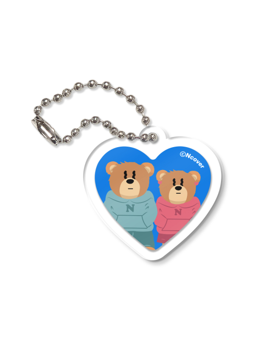 Couple hoodie bruin-blue(keyring)