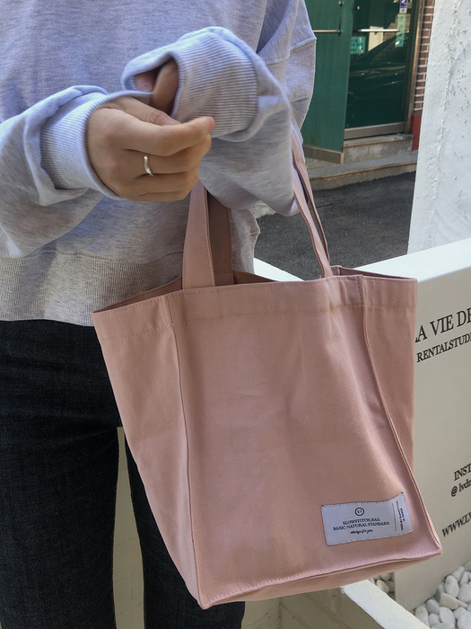 natural cotton bag ( pink )
